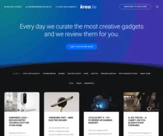 Krea.io(Discover the most innovative gadgets and crowdfunding projects) Screenshot