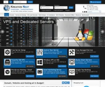 Kreationnext.com(VPS Server) Screenshot