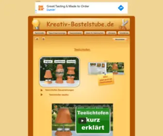 Kreativ-Bastelstube.de(Teelichtofen kaufen oder nachbauen) Screenshot