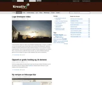 Kreativ1.no(Nettportalen for kreative individer) Screenshot