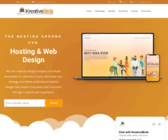 Kreativebirds.com(The Nesting Ground For Hosting & Web Design) Screenshot