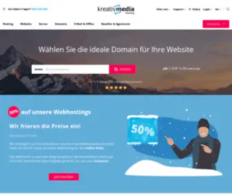 KreativMedia.ch(Webhosting Anbieter) Screenshot