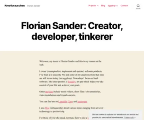 Kreativrauschen.com(Florian Sander) Screenshot