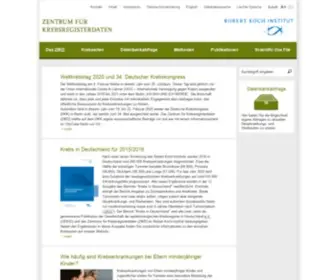 Krebsdaten.de(Zentrum für Krebsregisterdaten) Screenshot