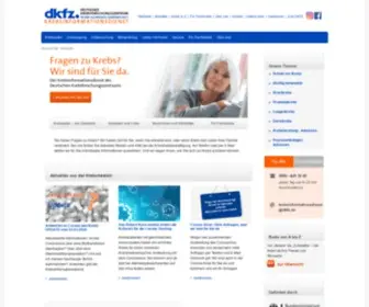 Krebsinformation.de(Krebsinformationsdienst, DKFZ) Screenshot