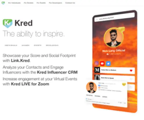 Kred.com(Kred) Screenshot