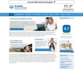 Kredietconcurrent.nl(Kredietconcurrent maakt geld lenen betaalbaar) Screenshot