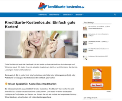 Kreditkarte-Kostenlos.de(Vergleich) Screenshot