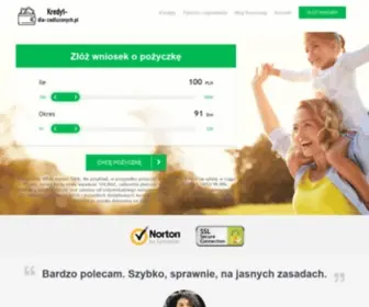 Kredyt-Dla-Zadluzonych.pl(Złóż krótki wniosek a znajdziemy dla Ciebie najlepsze pożyczki dla zadłużonych) Screenshot