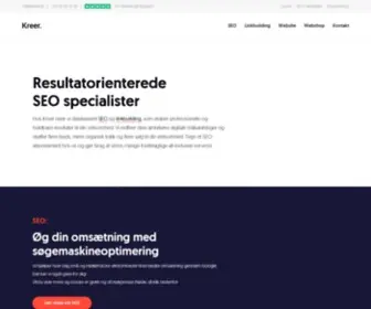 Kreer.dk(Dine SEO & linkbuilding specialister fra Odense) Screenshot