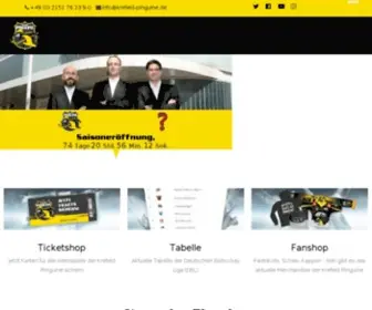 Krefeld-Pinguine.de(Die Offizielle Website der KEV Pinguine Eishockey GmbH) Screenshot