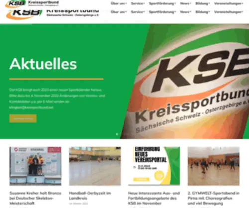 Kreissportbund.net(Kreissportbund Sächsische Schweiz) Screenshot