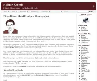 Kremb.net(Private Homepage von Holger Kremb) Screenshot