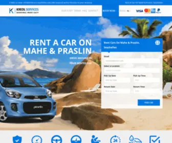 Kreolcars-Seychelles.com(Car Rental Seychelles) Screenshot