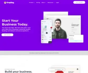 Krepling.com(Leading centralized commerce building tool and software) Screenshot