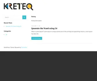 Kreteq.com(Kreteq is a website for IT learning) Screenshot