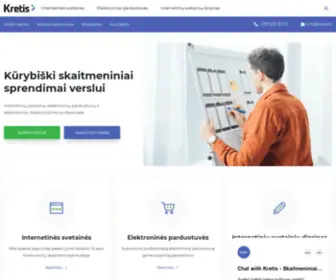 Kretis.lt(Internetinių svetainių ir elektroninių parduotuvių kūrimas) Screenshot