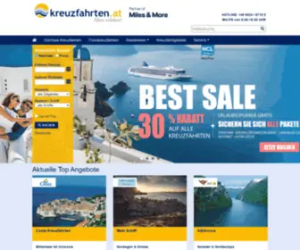 KreuzFahrten.at(Kreuzfahrten günstig online) Screenshot