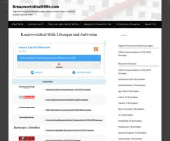 Kreuzwortraetselhilfe.com(Kreuzwortr) Screenshot