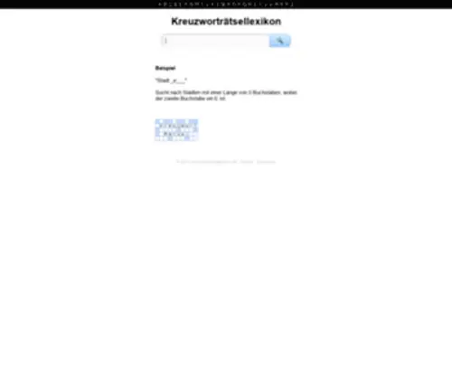 Kreuzwortraetsellexikon.net(Kreuzworträtsellexikon) Screenshot