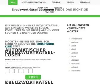 Kreuzwortraetsellosungen.com(Kreuzworträtsel) Screenshot