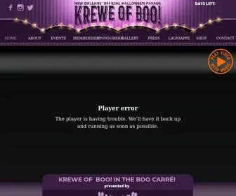 Kreweofboo.com(Krewe of BOO) Screenshot