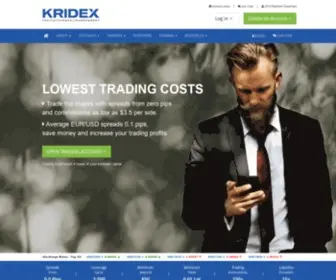 Kridex.com(The World's Leading ECN/STP Broker) Screenshot