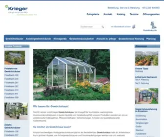 Kriegergmbh.de(Krieger Gewächshaus) Screenshot