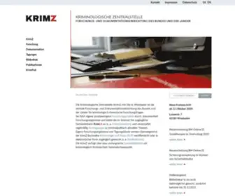 Krimz.de(Kriminologische Zentralstelle e.V) Screenshot