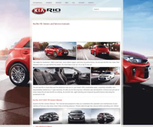 Krioyb.com(Kia Rio YB Owners and Service manuals online) Screenshot