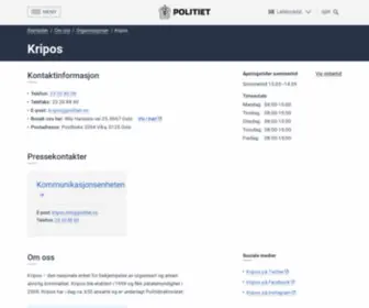 Kripos.no(Kripos – Politiet.no) Screenshot