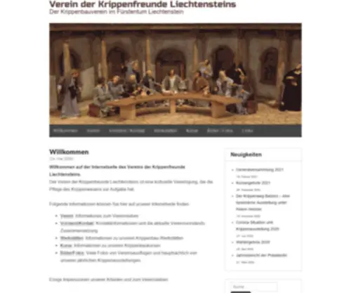 Krippenfreunde.li(Verein der Krippenfreunde Liechtensteins) Screenshot