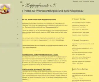 Krippenverein.de(Das Portal zur Weihnachtskrippe und zum Krippenbau) Screenshot