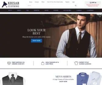 Krisarclothing.com(Look Your Best in Mens Clothing & Accessories) Screenshot