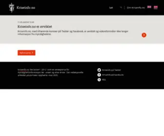 Kriseinfo.no(Direktoratet for samfunnssikkerhet og beredskap) Screenshot