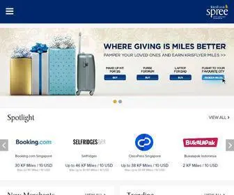 Krisflyerspree.com(Singapore International Airlines) Screenshot
