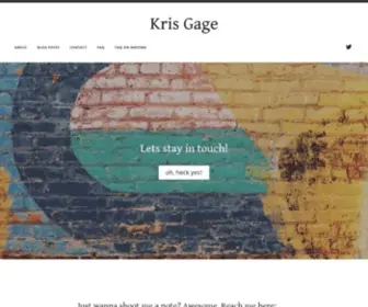 Krisgage.com(Kris Gage) Screenshot