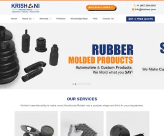 Krishani.com(Silicone & Rubber Mold Manufacturing Company) Screenshot