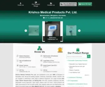Krishcomedicalproducts.com(Krishco Medical Products Pvt. Ltd) Screenshot