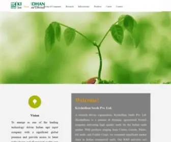 Krishidhanseeds.com(Krishidhan Group) Screenshot