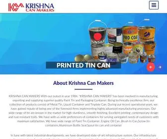 Krishnacanmakers.com(Krishna Can Makers KRISHNA CAN MAKERS a Metal tin cans &amp; Containers manufacturers and exporter) Screenshot