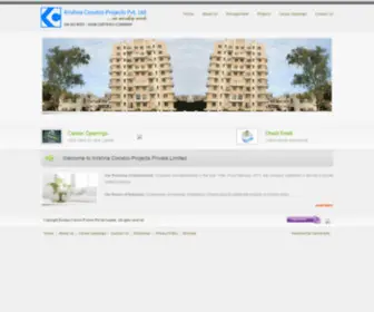 Krishnaconstroprojects.com(Krishna Constro) Screenshot