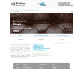 Krishnadyes.net(Home Page of Krishna Industries) Screenshot