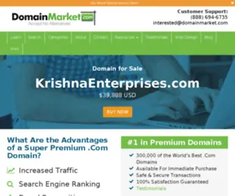 Krishnaenterprises.com(Forsale Lander) Screenshot