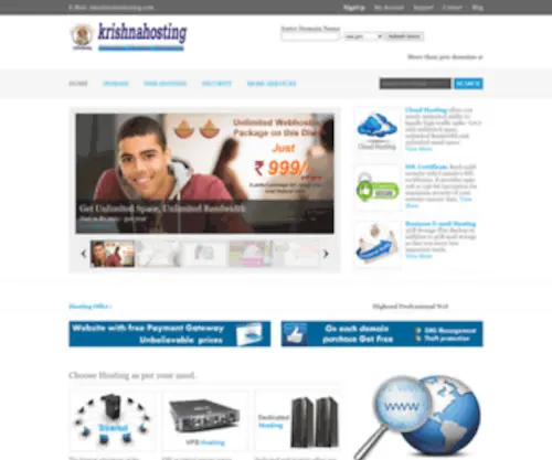 Krishnahosting.com(Web hosting Solution in Rishikesh) Screenshot