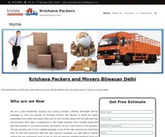 Krishnapackersandmovers.co.in(Packers and Movers Delhikrishana) Screenshot