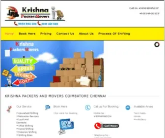 Krishnapackersmovers.com(Express) Screenshot