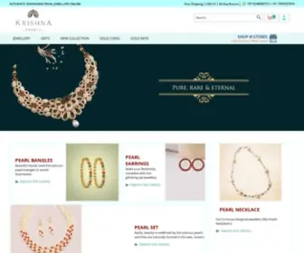 Krishnapearls.com(Choose your style with Krishna Jewellers. A wide range of finest Diamonds) Screenshot
