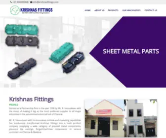 Krishnasfittings.com(Sheet Metal Parts manufacturer in chennai) Screenshot