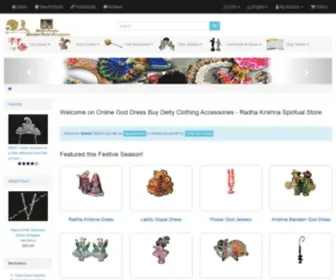 Krishnastores.com(Online Buy God Dress Deity Jewelry India) Screenshot